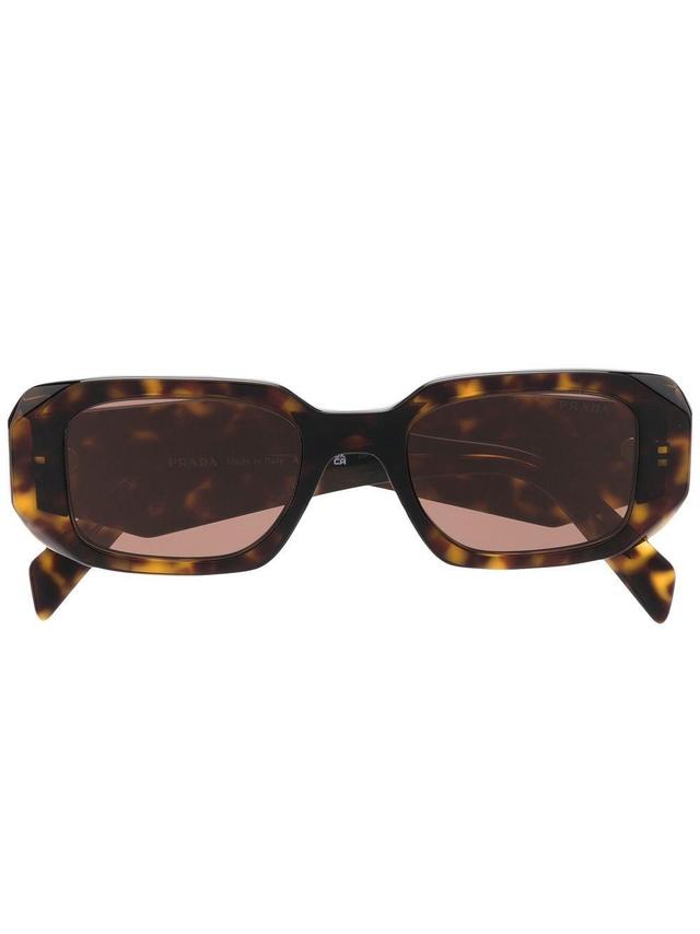 tortoiseshell-effect square-frame sunglasses Product Image