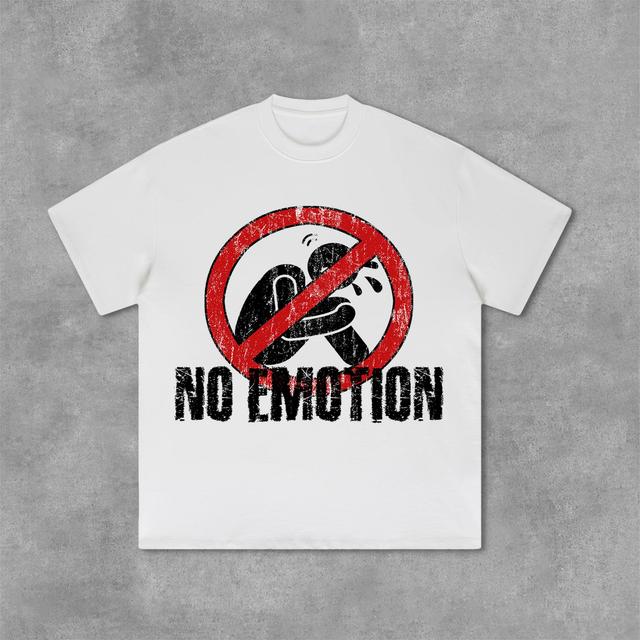 Sopula No Emotion Graphics Print Cotton T-Shirt Product Image