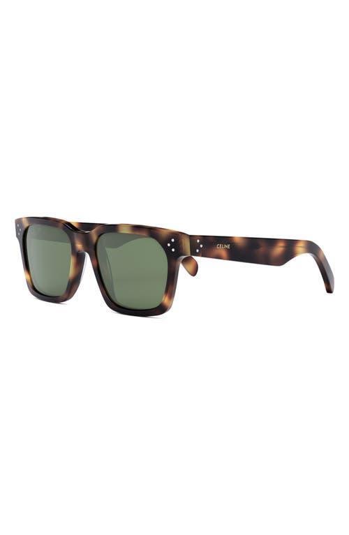 CELINE Bold 3 Dots 54mm Geometric Sunglasses In Brown Product Image