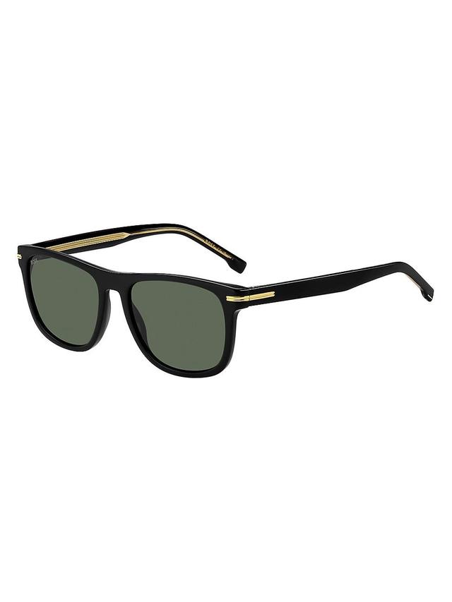 Mens 55MM Acetate Rectangular Sunglasses Product Image