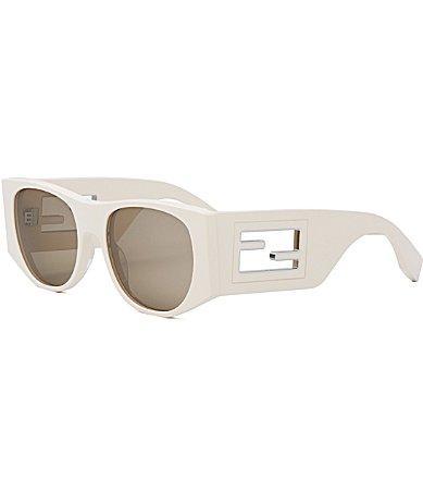 FENDI Womens Baguette 54mm Oval Sunglasses Product Image