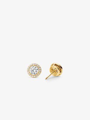 Precious Metal-Plated Sterling Pavé Studs Product Image