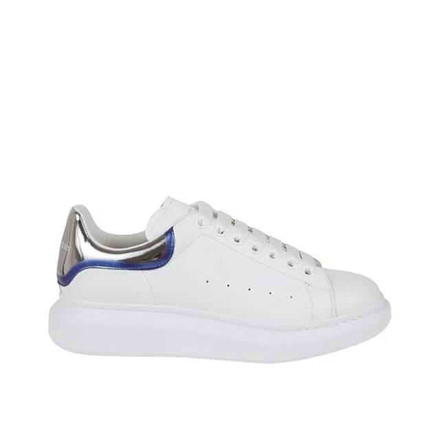 Oversized Leather Sneaker In White/ash Grey/multi Product Image