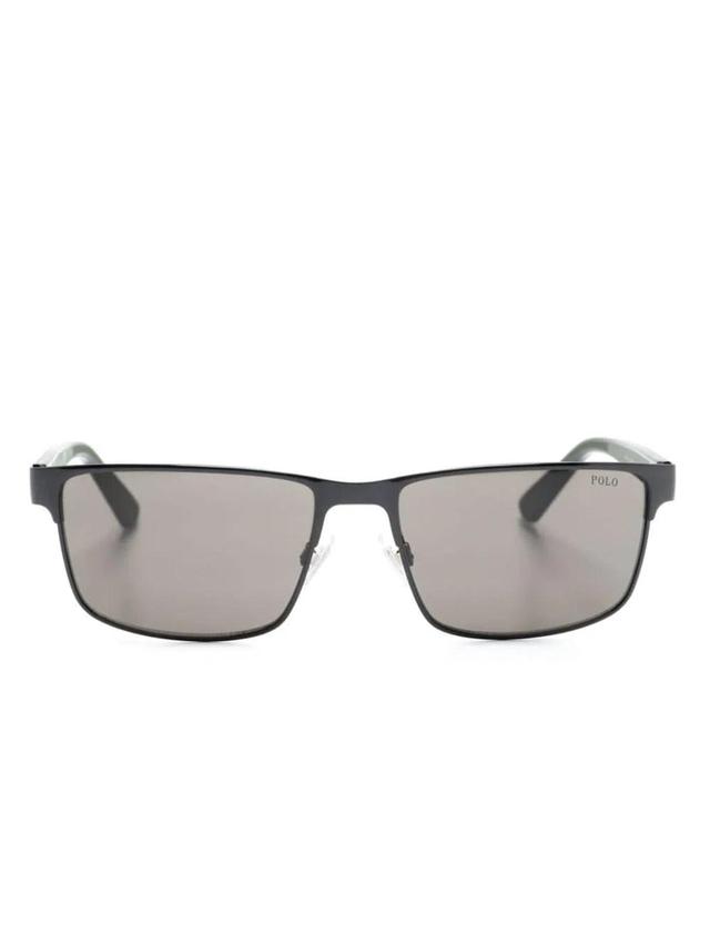 Rectangle-frame Sunglasses In Black Product Image