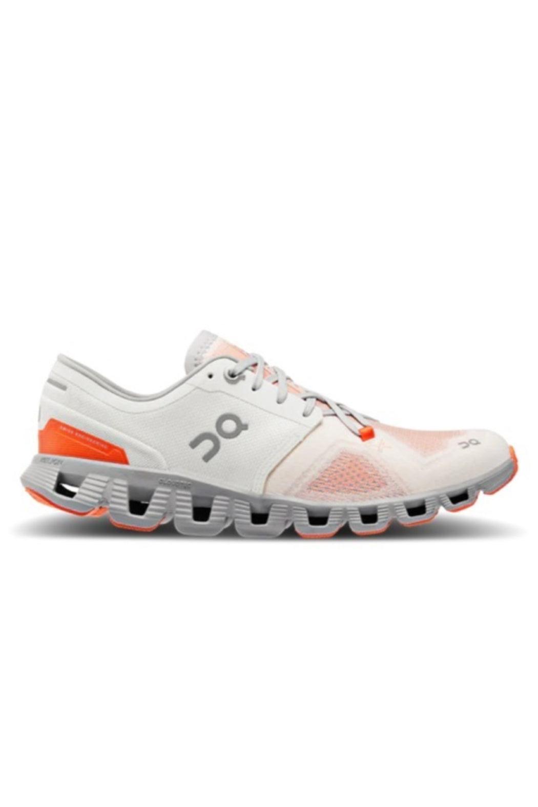 Women's On Running Cloud X 3 in Ivory Alloy Female Product Image