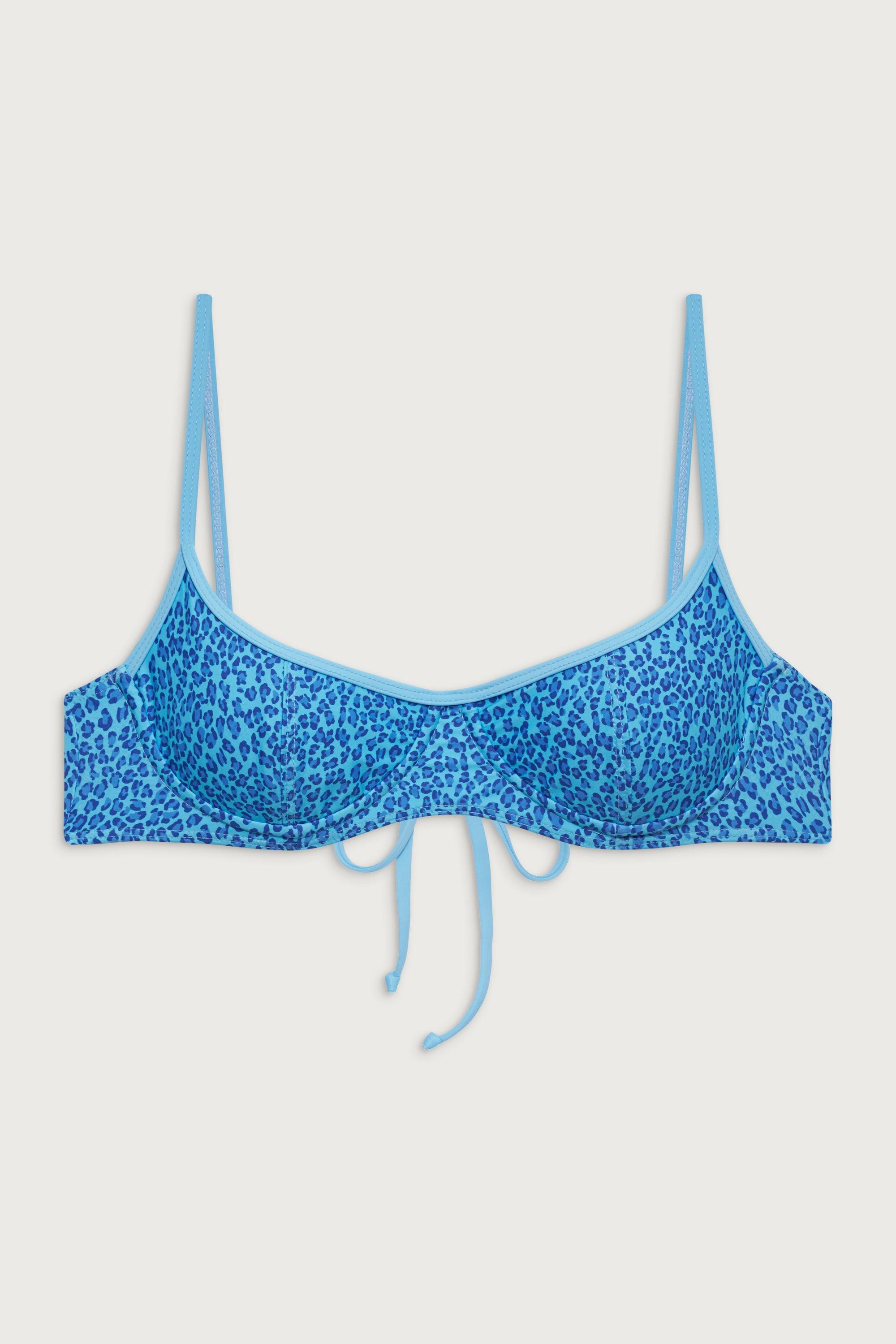 Cola Underwire Bikini Top - Cobalt Cheetah Product Image