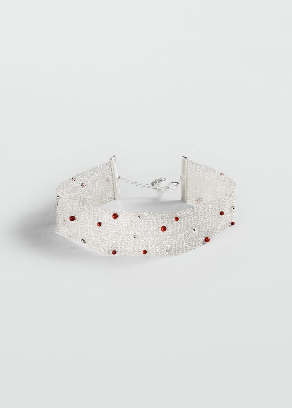 MANGO - Choker mesh beads - One size - Women Product Image