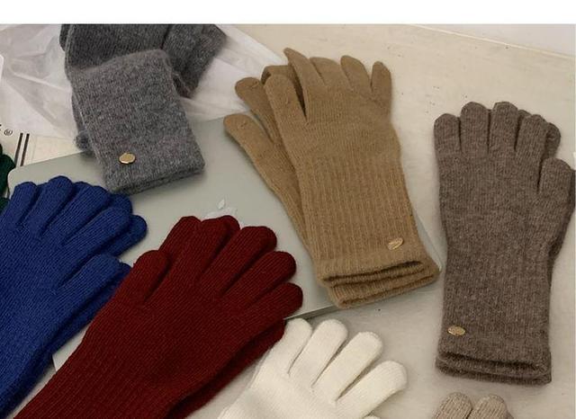 Plain Knit Gloves Product Image