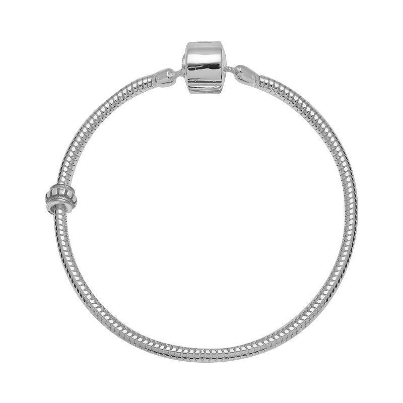 Individuality Beads Sterling Silver Snake Chain Bracelet & Stopper Bead Set, Womens Product Image