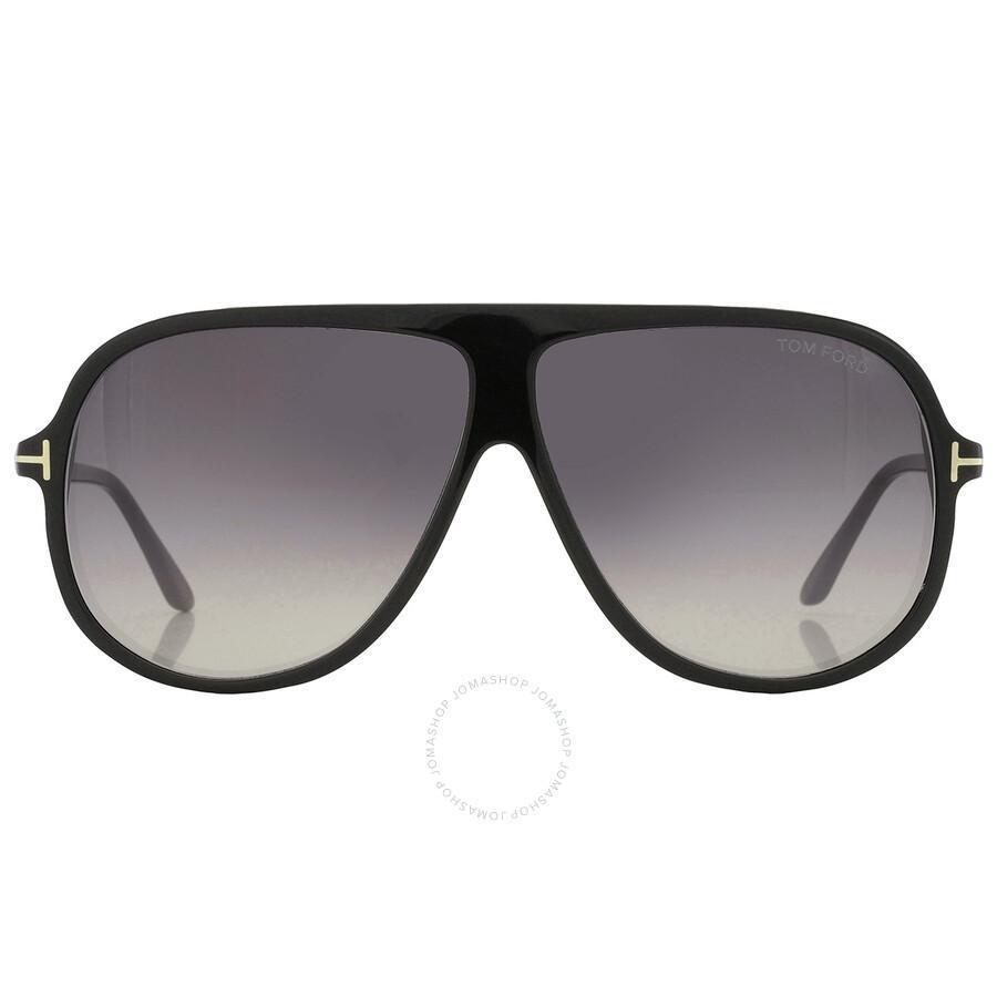 TOM FORD Spencer Smoke Gradient Pilot Men's Sunglasses Ft0998 01b 62 In Black Product Image