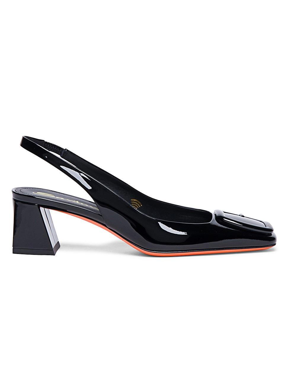 Womens 50MM Leather Slingback Pumps Product Image