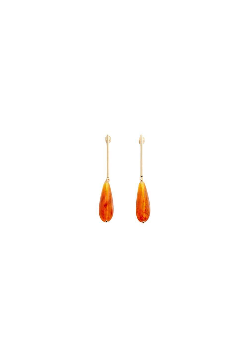 MANGO - Beaded pendant earrings - One size - Women Product Image