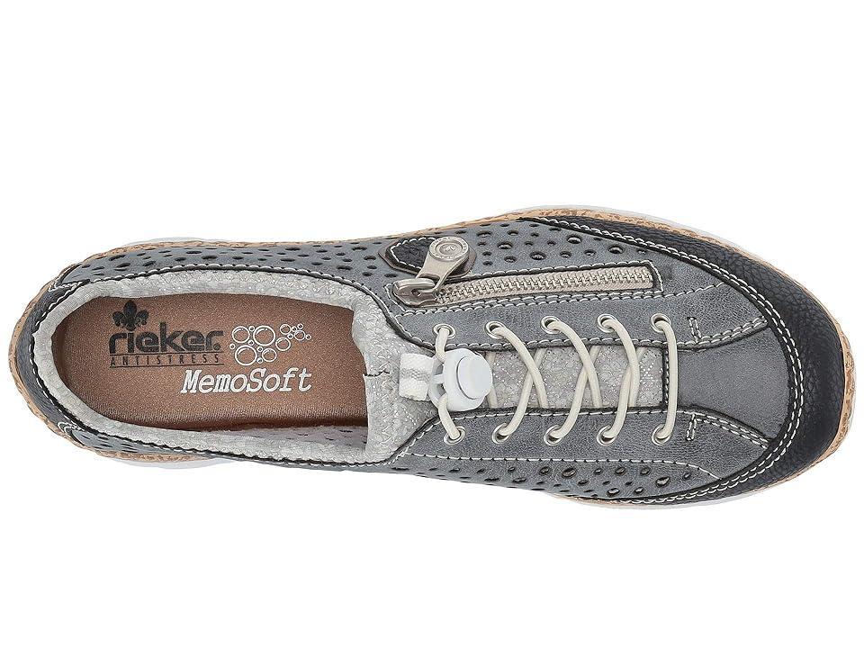 Rieker N42P6-14 (Pazifik/Atlantic/Altsilber) Women's Shoes Product Image