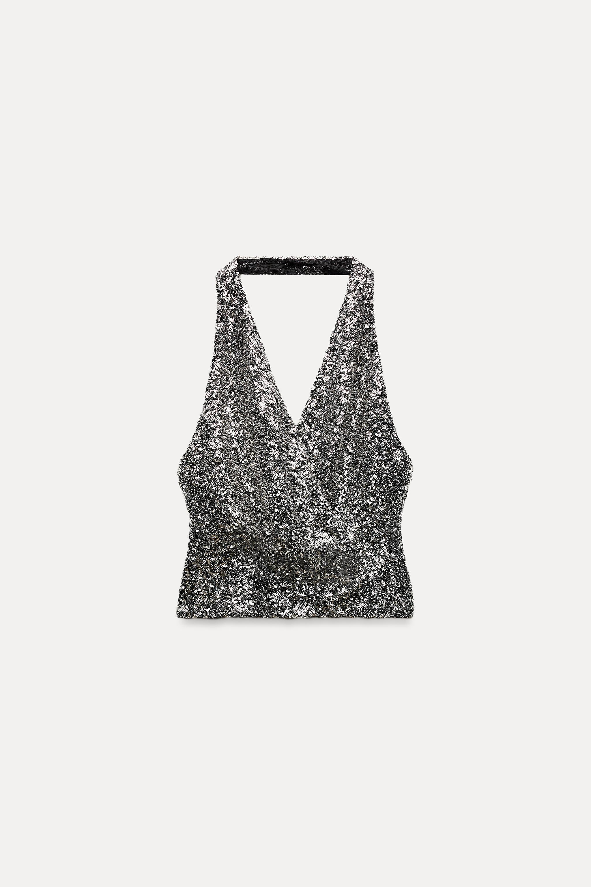 SEQUIN HALTER TOP Product Image