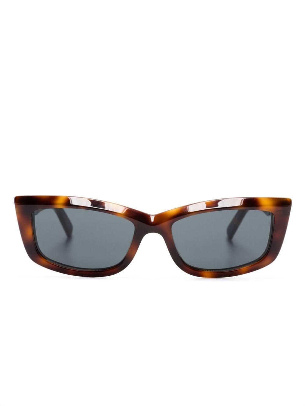 Sl 658 Rectangle-frame Sunglasses In Brown Product Image