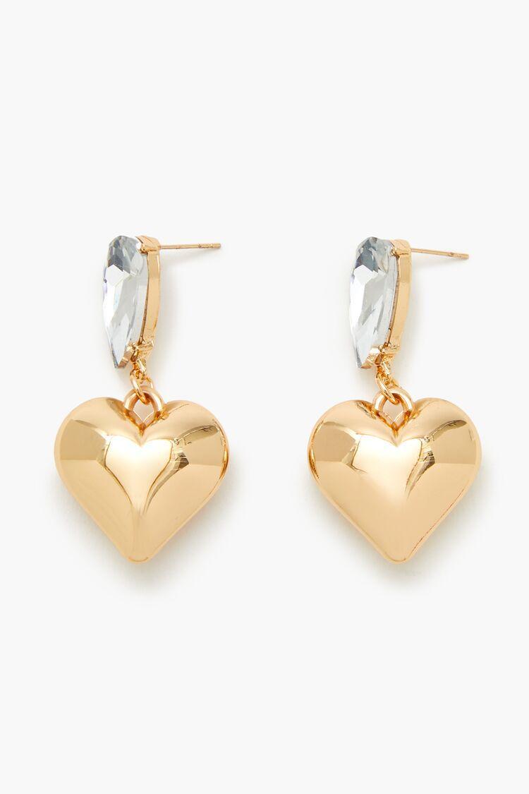 Faux Gem Heart Drop Earrings | Forever 21 Product Image