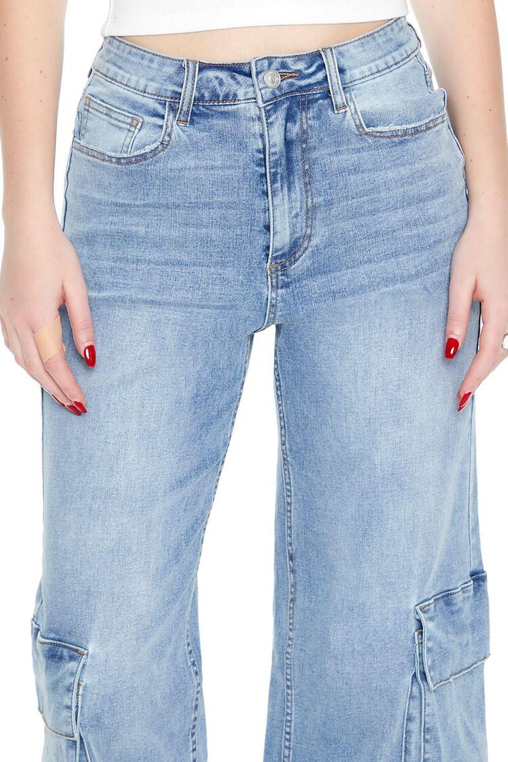 High-Rise Cargo Jeans | Forever 21 Product Image