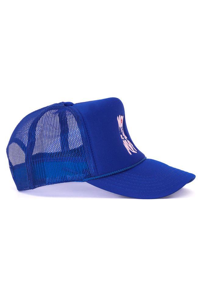 Mom The Real MVP Blue Trucker Hat FINAL SALE Product Image