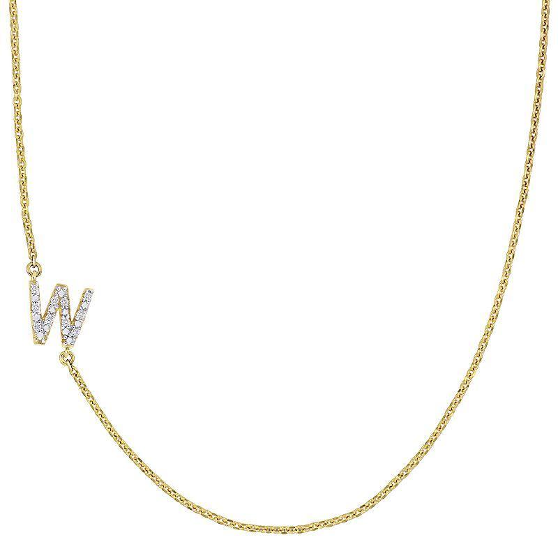 Stella Grace 14k Gold Diamond Accent Initial Necklace, Womens Product Image