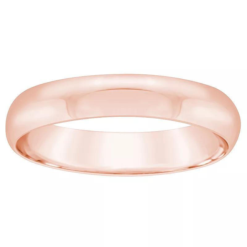 Alyson Layne Mens 14k Rose Gold 4 mm Half Round Wedding Band Product Image