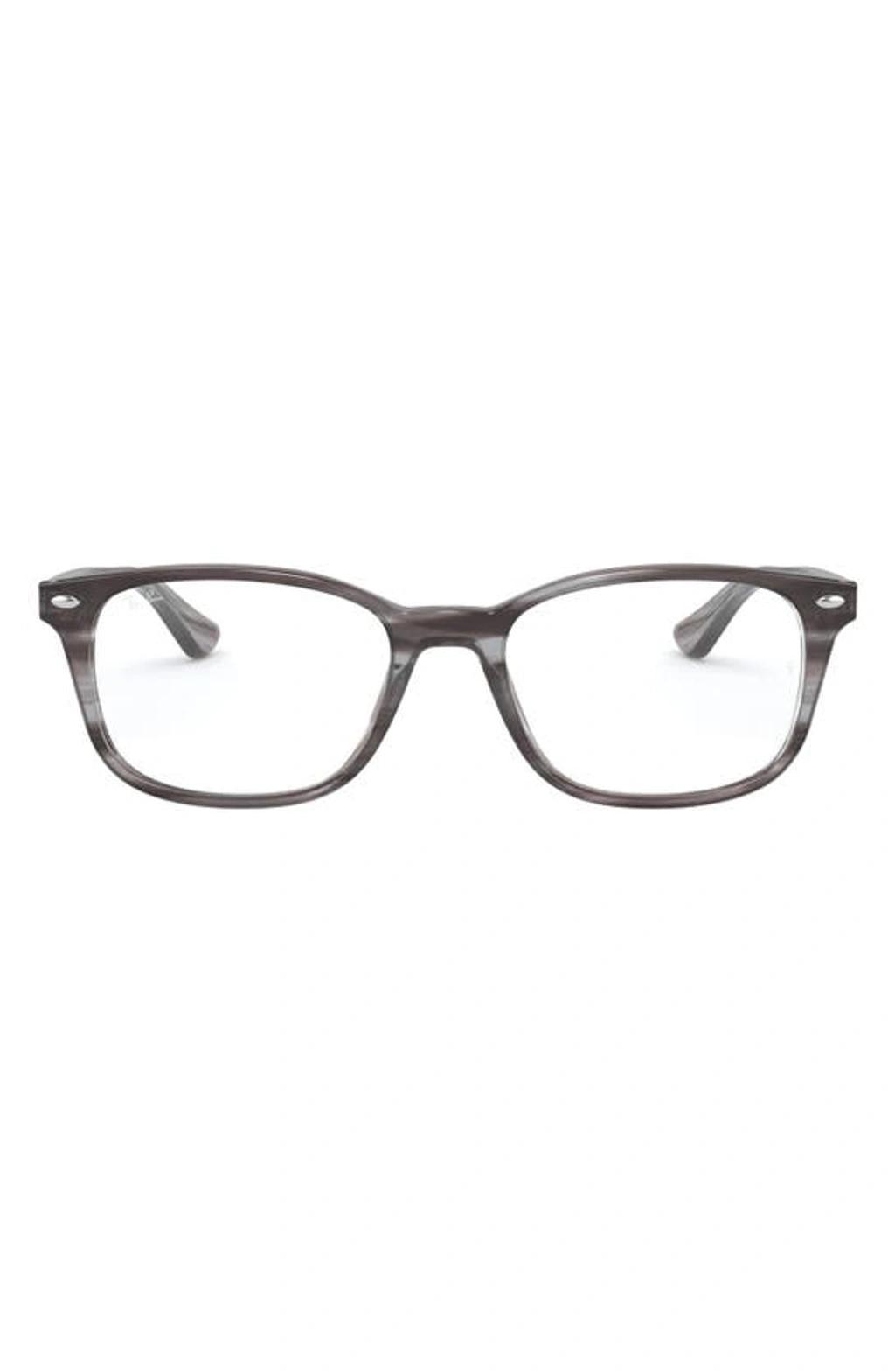 RAY BAN 53mm Optical Glasses In Striped Grey Product Image