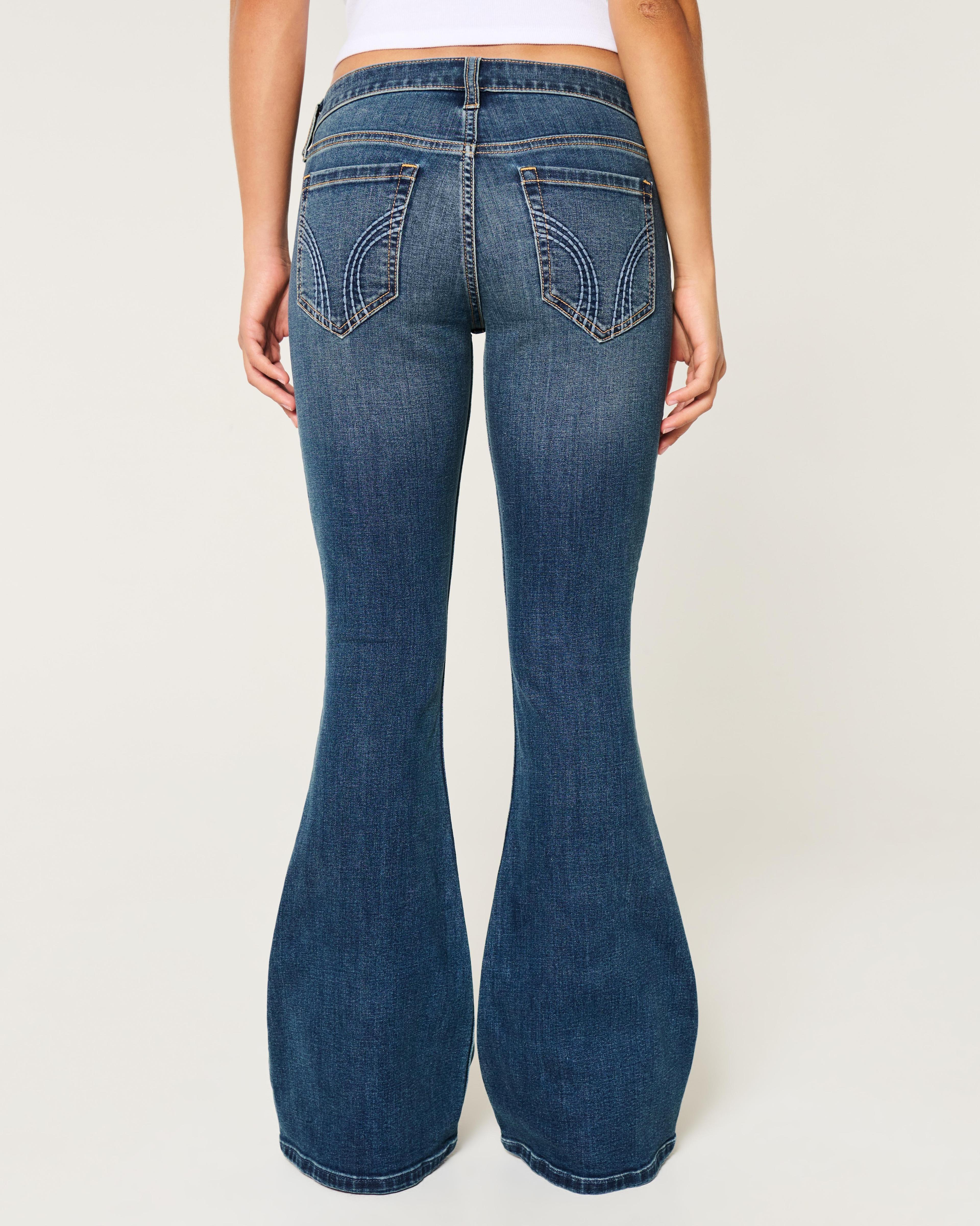 Low-Rise Medium Wash Flare Jeans Product Image