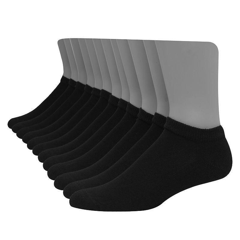 Mens Hanes Ultimate 12-pack Low-Cut Socks White Product Image