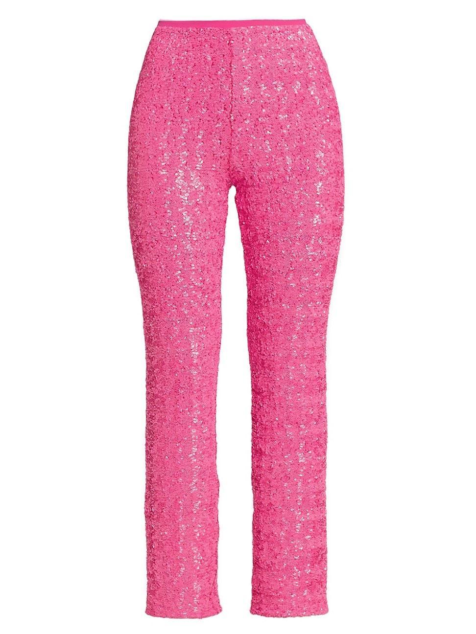 Womens Linettir Paillettes Sequined Crop Flare Pants Product Image