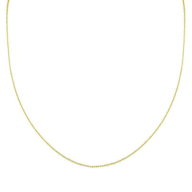 14k Gold Oval Link Chain Necklace, Womens Yellow Product Image