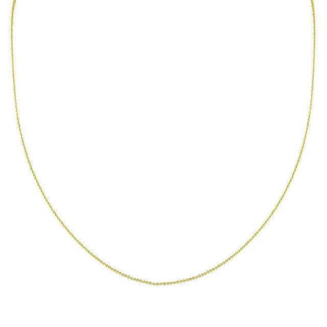 14k Gold Oval Link Chain Necklace, Womens Yellow Product Image