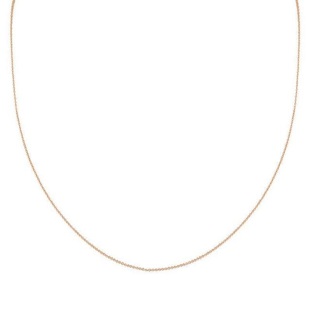 14k Gold Oval Link Chain Necklace, Womens Pink Product Image