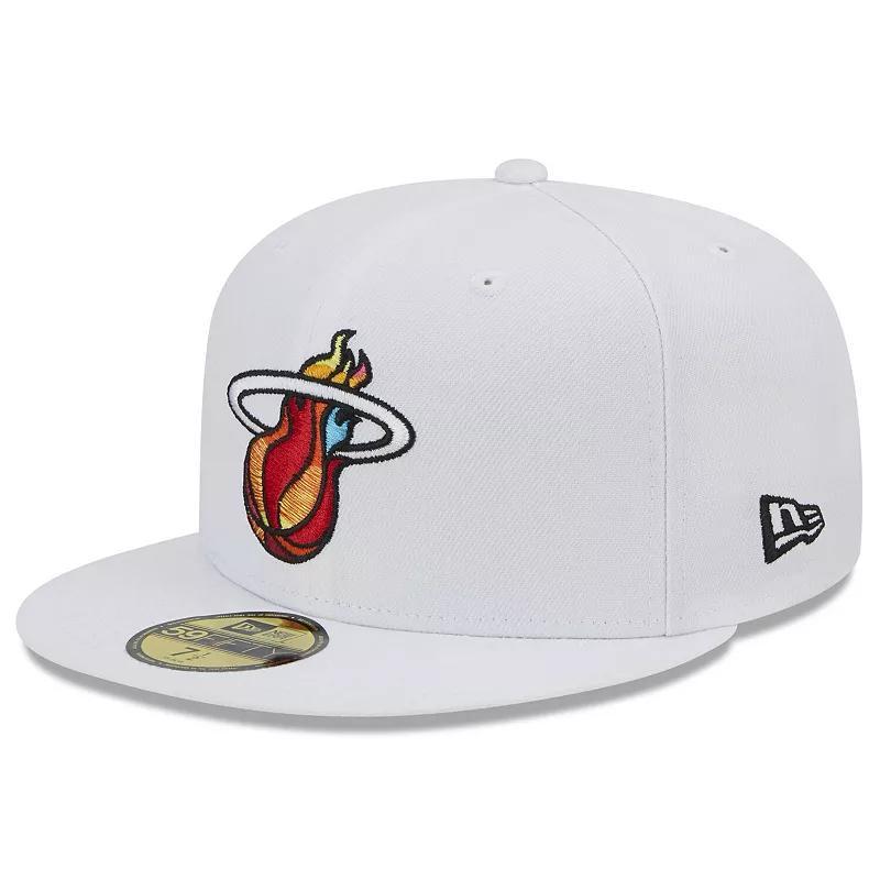 Mens New Era White Miami Heat 2022/23 City Edition Alternate Logo 59FIFTY Fitted Hat Product Image