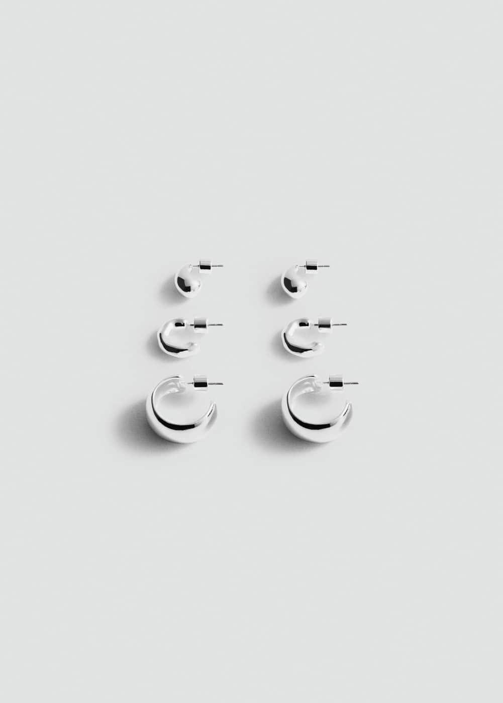 Set of hoop earrings  - Women | MANGO USA Product Image