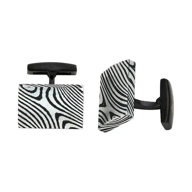 Mens Stainless Steel Damascus Cuff Links Product Image