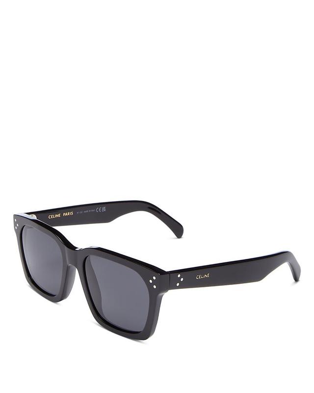 Mens Bold 3 Dots 53MM Square Sunglasses Product Image