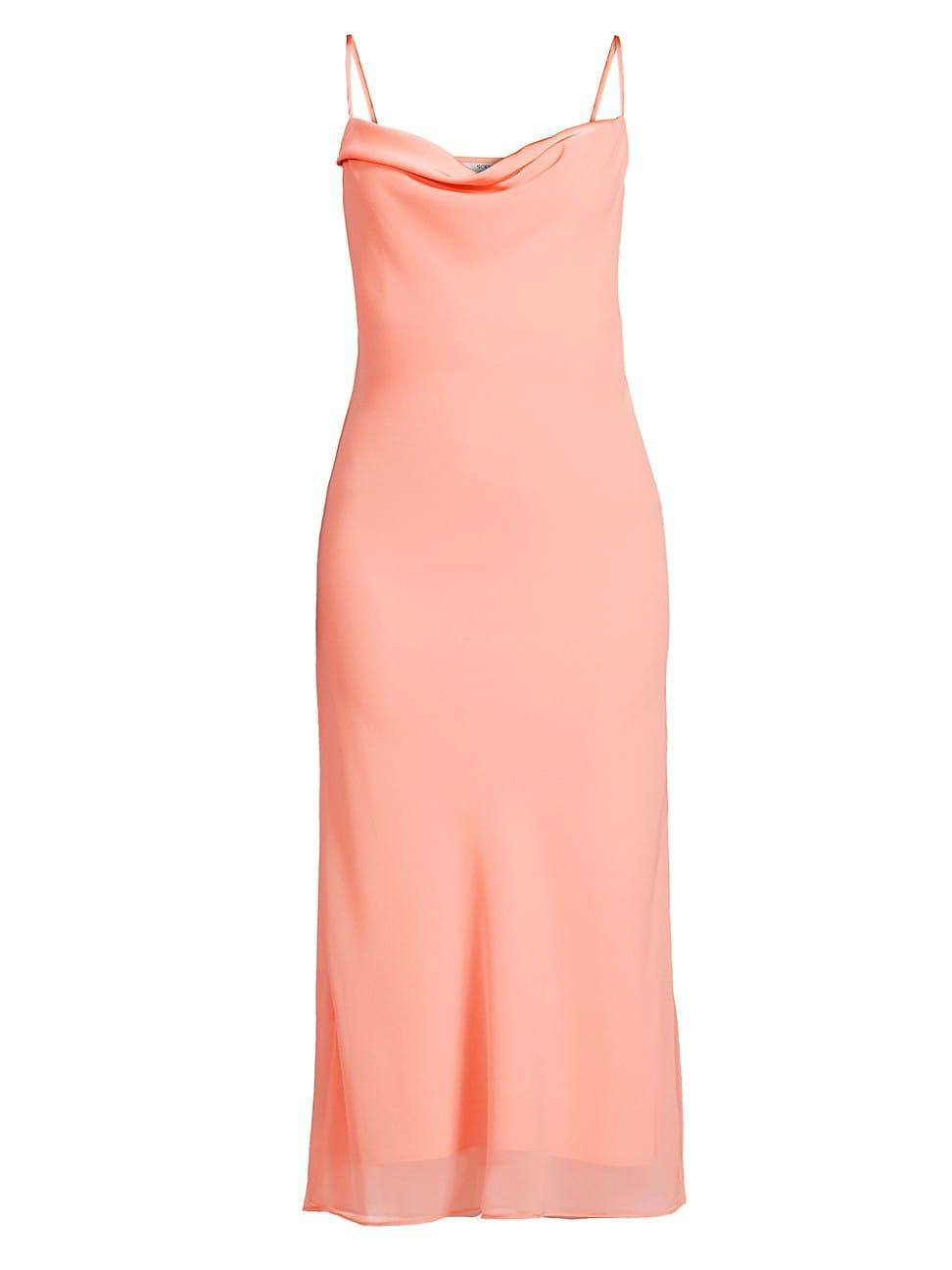 Womens Denise Cowlneck Slip Midi-Dress Product Image