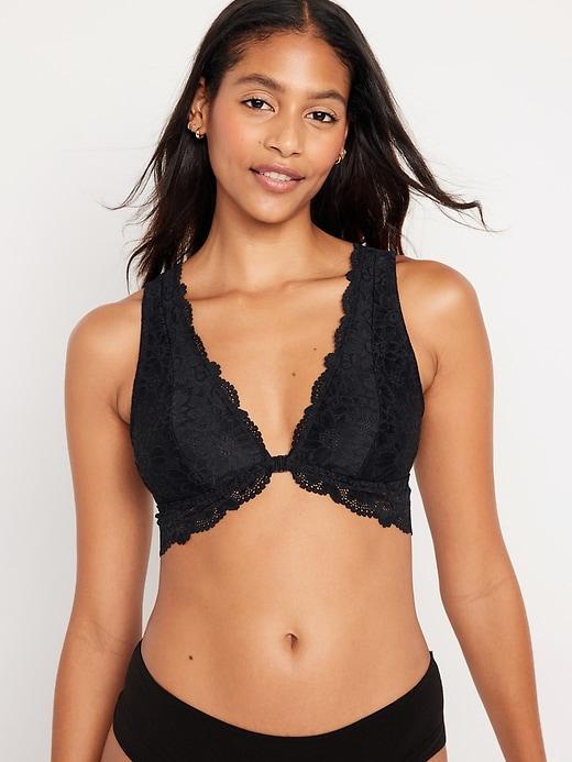 Lace Front-Close Bralette Product Image