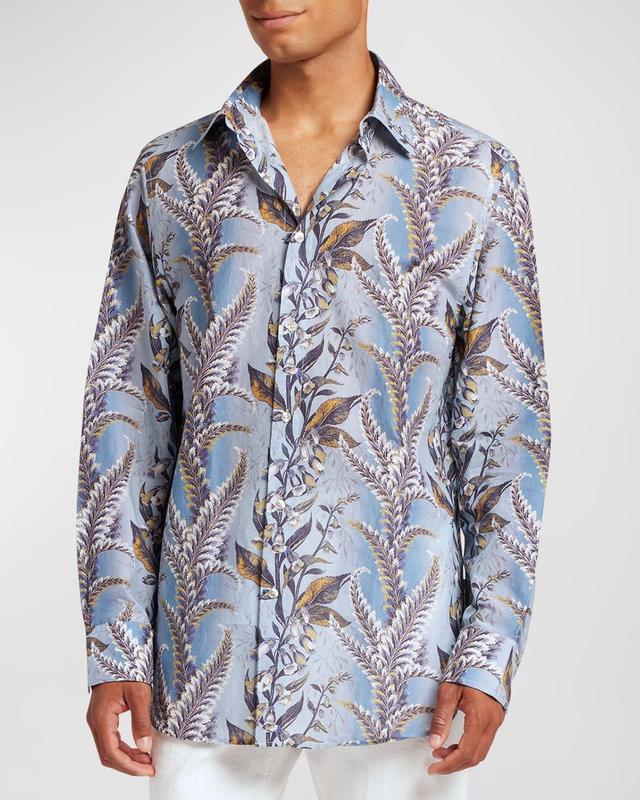 Mens Floral n Ferns Cotton Dress Shirt Product Image