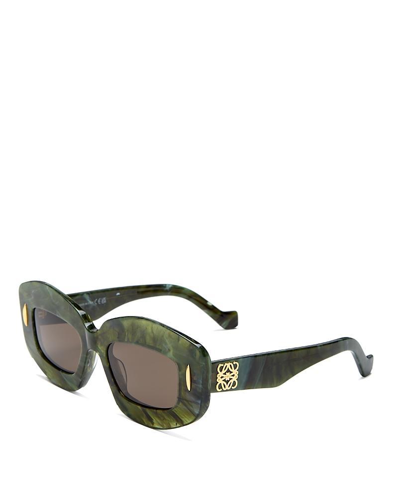 Loewe Silver Screen 49mm Rectangular Sunglasses Product Image