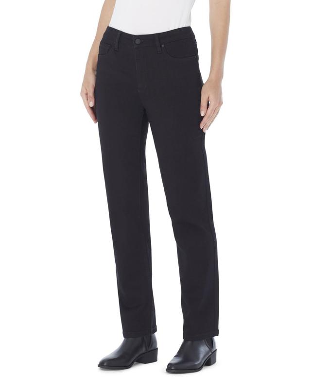 Jones New York Petite Lexington Mid-Rise Straight Jeans Product Image