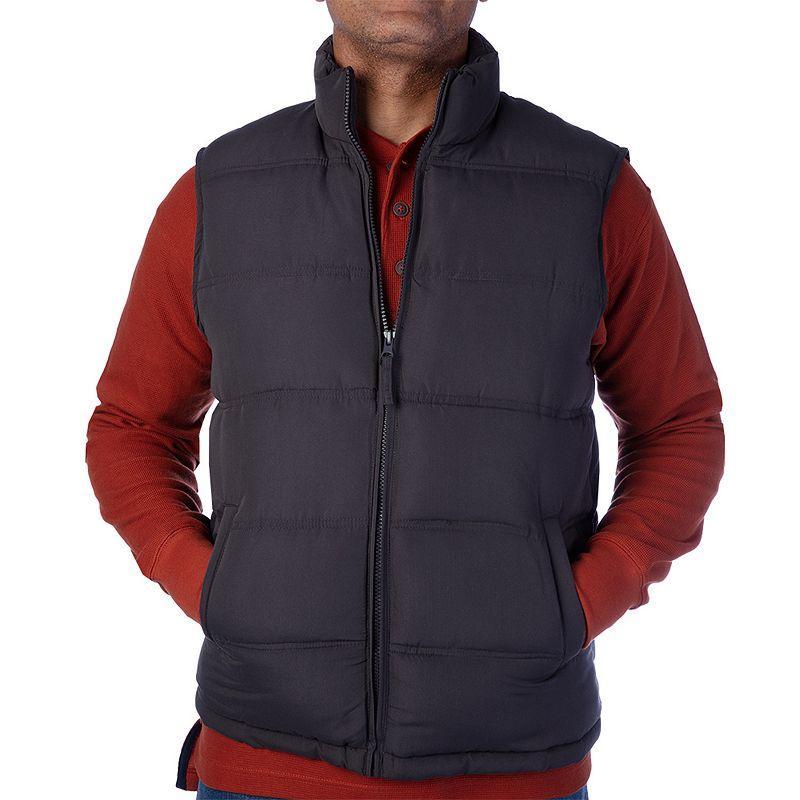 Mens Smiths Workwear Double Insulated Puffer Vest Dark Green Product Image