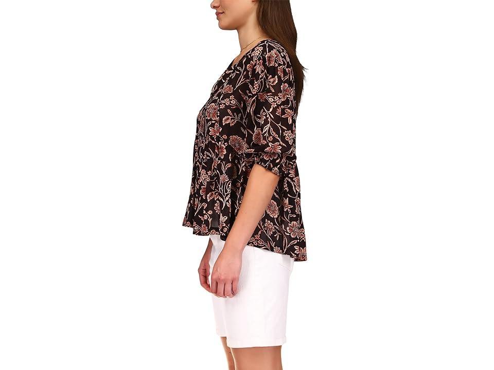 Sanctuary Bloom Georgette Blouse (Dusk Floral) Women's Clothing Product Image