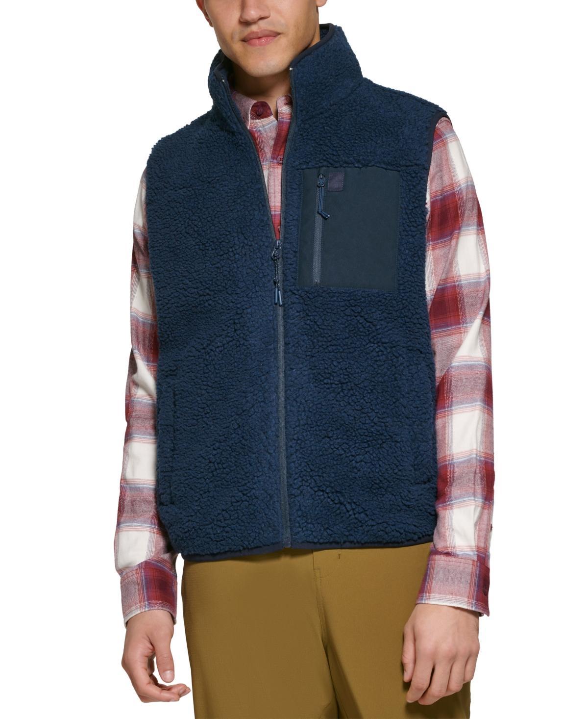 Bass Outdoor Mens Coastal Fleece Full-Zip Vest - Dress Blue Product Image