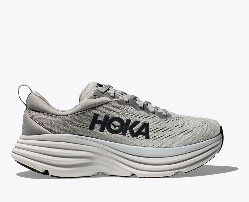 HOKA Mens Bondi 8 Shoes in Oat Milk/Barley, Size 9.5 W Product Image