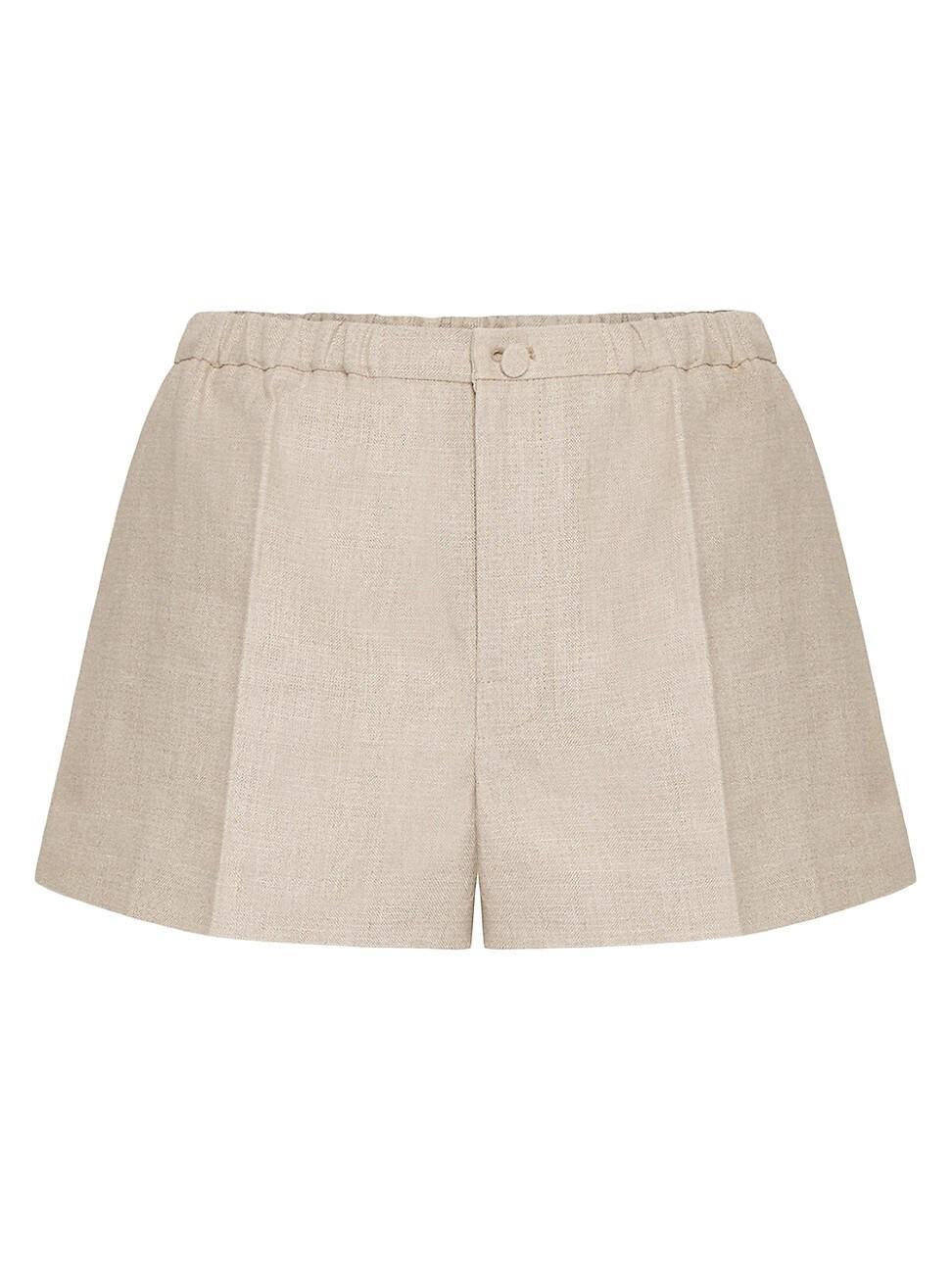 Womens Linen Canvas Bermuda Shorts Product Image