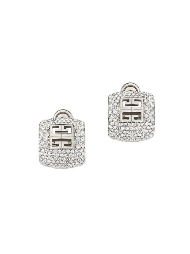 Womens 4G Earrings In Metal With Crystals Product Image