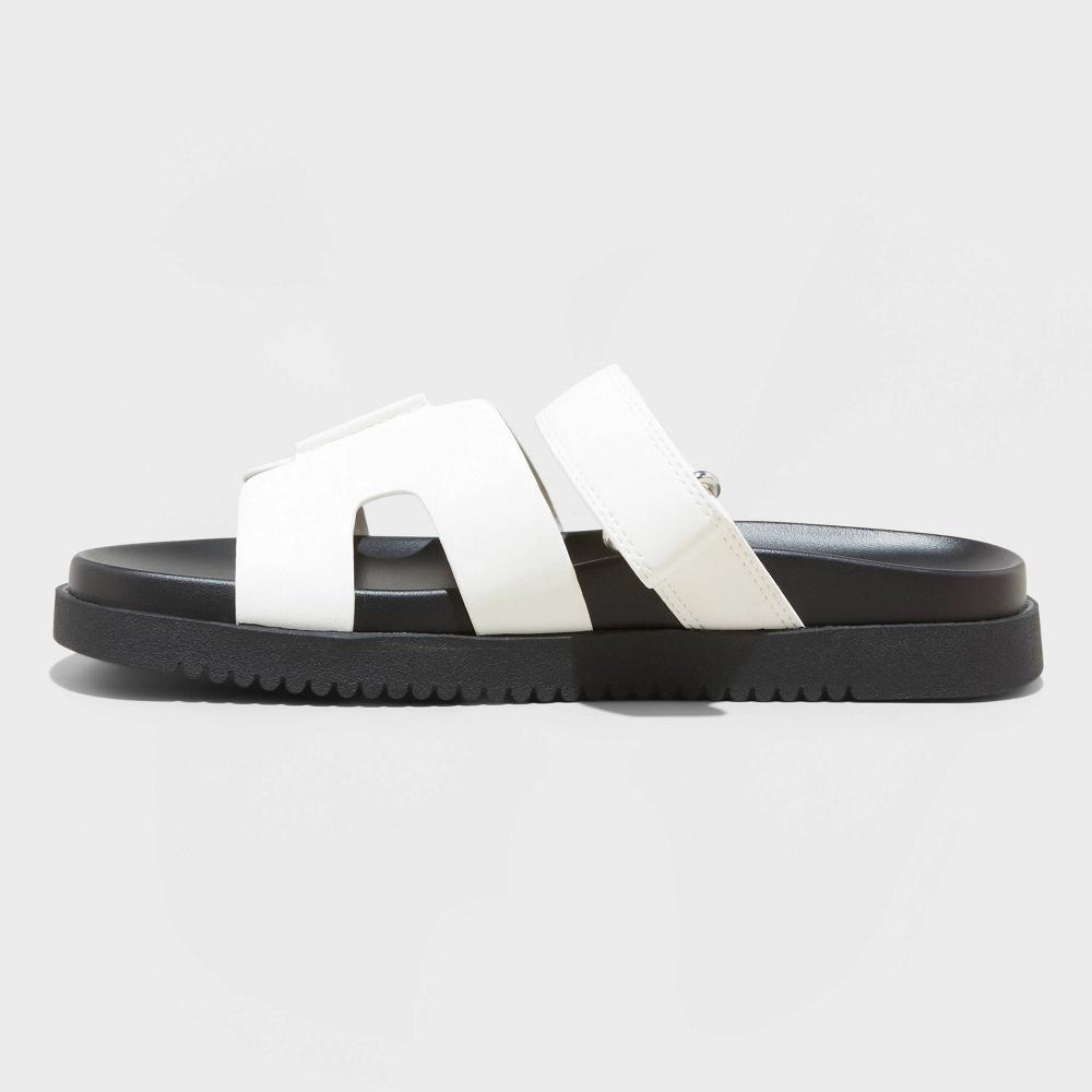 Women's Hayley Slide Sandals - Wild Fable™ White 8 Product Image