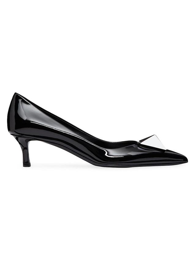 Womens One Stud Patent Leather Pumps And Two-Tone Stud 50MM Product Image