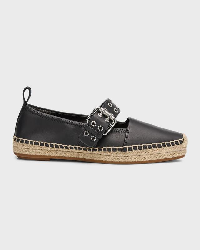 Anteros Leather Mary Jane Espadrilles Product Image