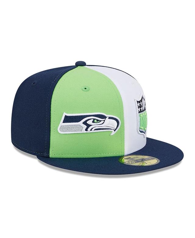 Mens New Era Neon Green/College Navy Seattle Seahawks 2023 Sideline 59FIFTY Fitted Hat Product Image